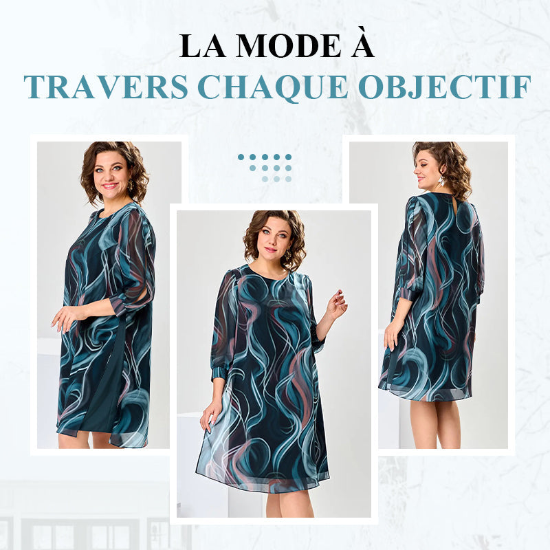Robe Midi Rêveuse en Mousseline