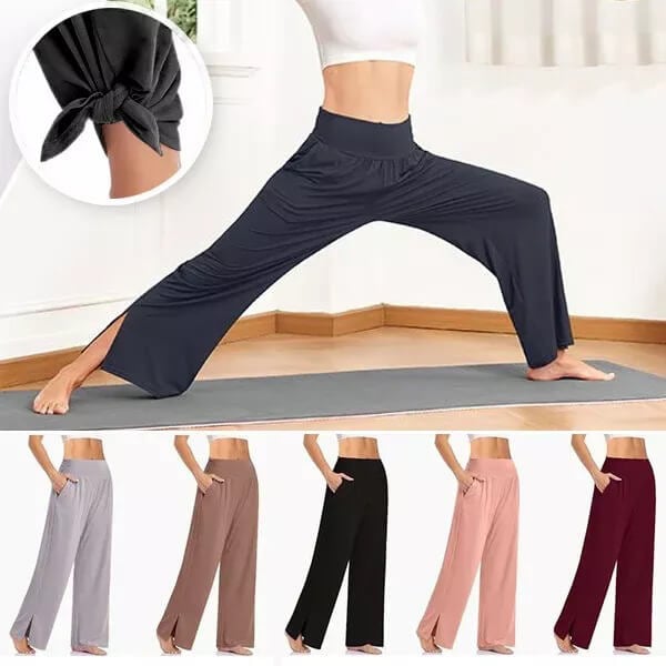 Pantalon de survêtement de yoga décontracté à jambes larges pour femmes