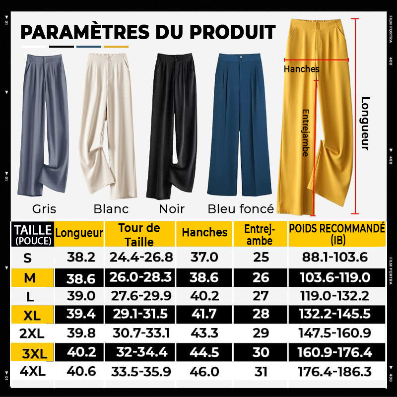 Pantalon large décontracté pour femme Achetez-en 2