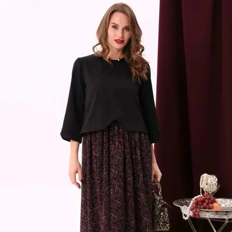 Ensemble deux pièces de robe élégante de haute qualité pour femme