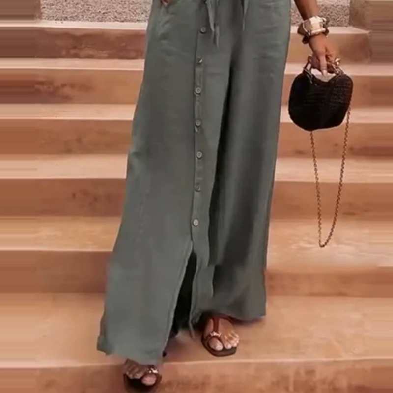 Ensemble élégant 2 pièces de couleur unie pour femme