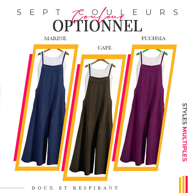 Pantalon décontracté à jambes larges pour femmes