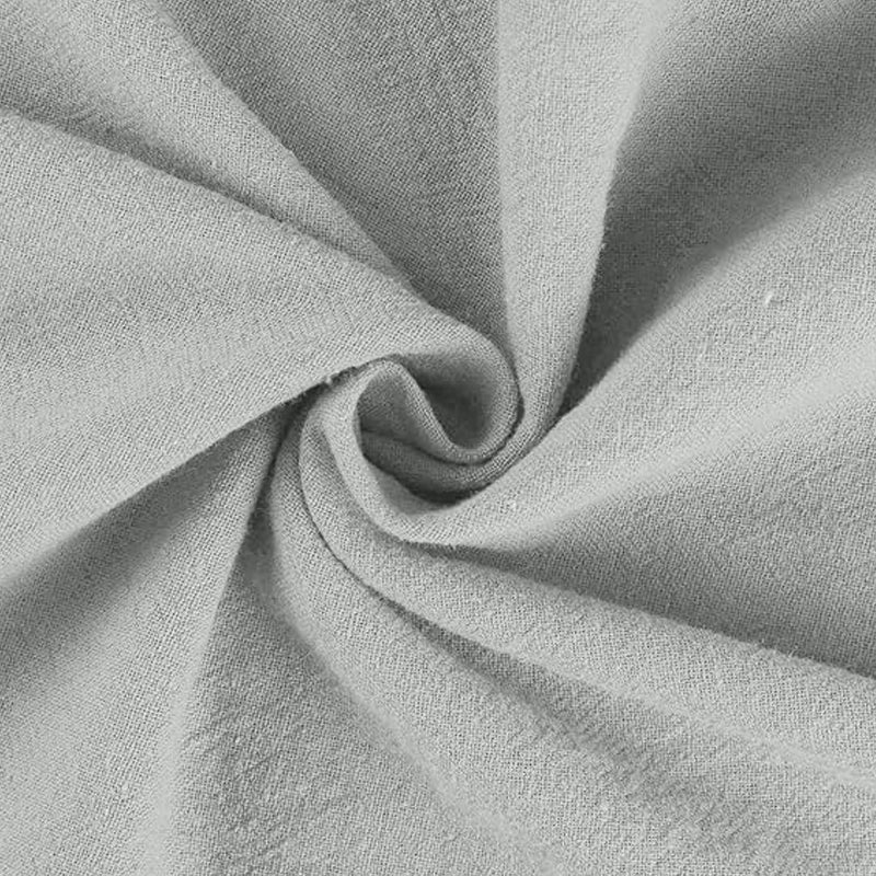 Pantalon large décontracté en coton et lin pour femme